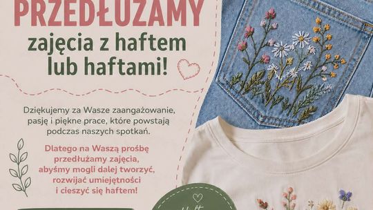 JESZCZE WIĘCEJ ZAJĘĆ Z HAFTU!