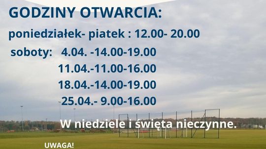 OBIEKTY SPORTOWE- GODZINY OTWARCIA