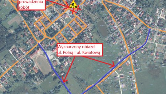 UWAGA! Czasowe zamknięcie skrzyżowania w Młynarach