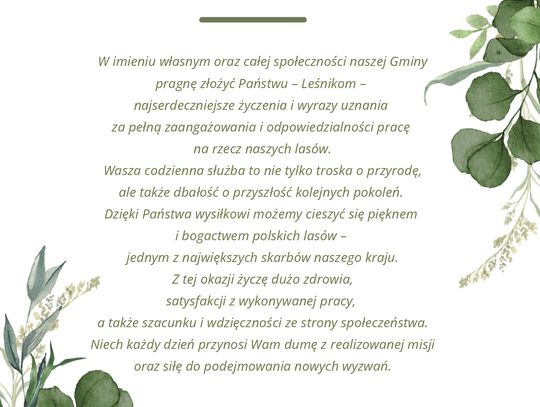12 lipca - Dzień Leśnika.