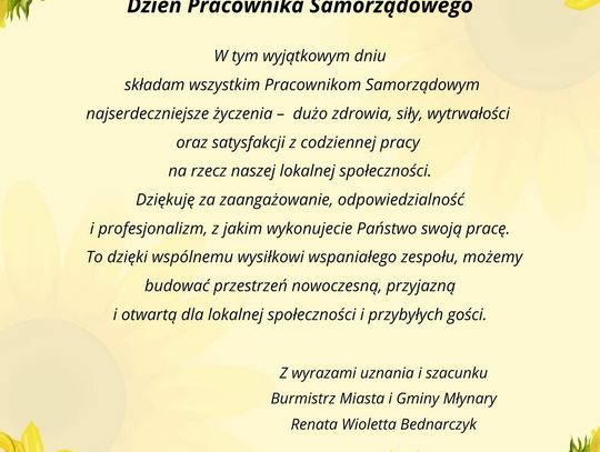 27 maja - Dzień Pracownika Samorządowego.