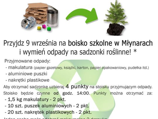 Akcja ekologiczna "Drzewko za odpad"