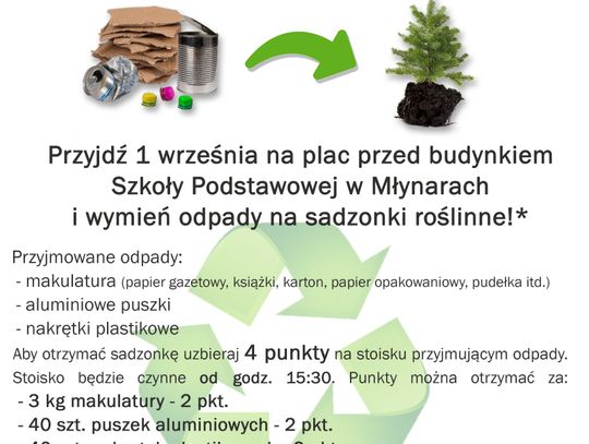Akcja ekologiczna "Drzewko za odpad"