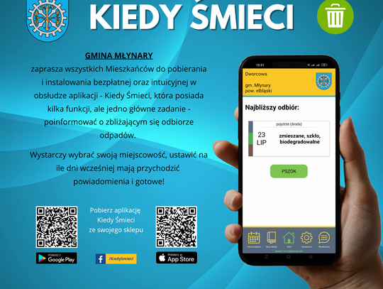 Darmowa aplikacja z harmonogramem odbioru śmieci