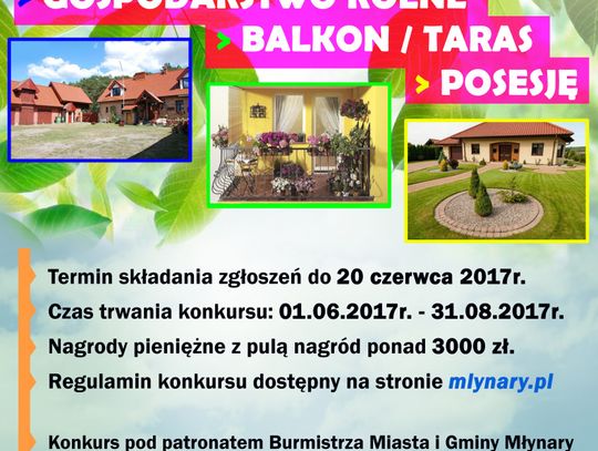 Gminny Konkurs na "Najładniejsze gospodarstwo rolne, najładniejszą posesję i najładniejszy balkon Miasta i Gminy Młynary w 2017 r."