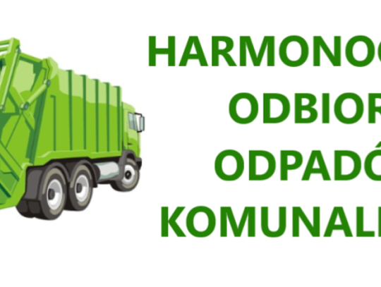 HARMONOGRAM ODBIORU ODPADÓW KOMUNALNYCH GMINA MŁYNARY   STYCZEŃ 2023 - 13.04.2023 r.