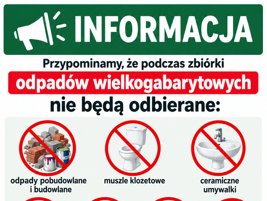 jakie odpady nie są zabierarny przy zbiórce odpadów wielkogabarytowych