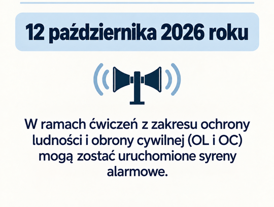 komunikat alarm ćwiczenia