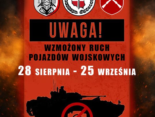 Komunikat- ćwiczenia wojskowe.
