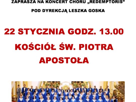 KONCERT CHÓRU REDEMPTORIS W KOŚCIELE