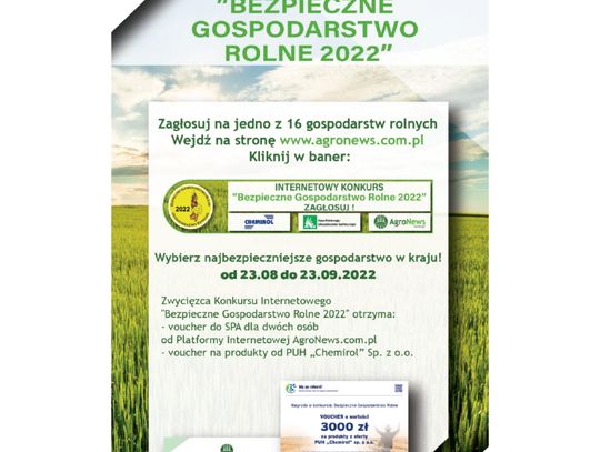 Konkurs. Bezpieczne gospodarstwo Rolne.