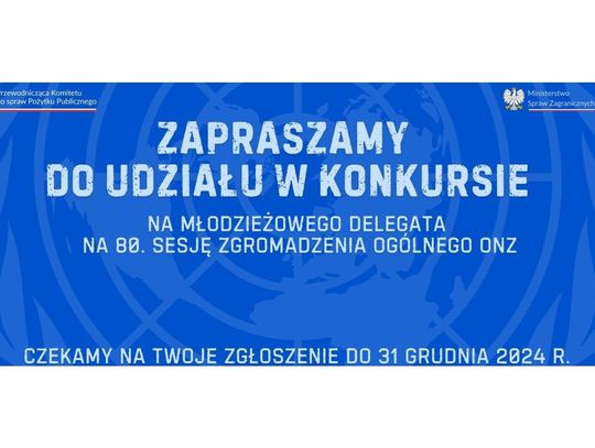 Konkurs na Młodzieżowego Delegata RP.