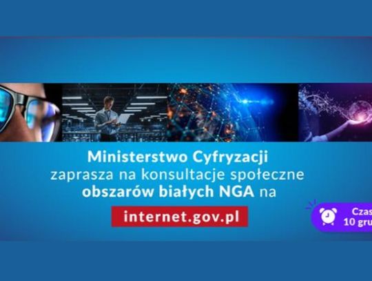 Konsultacje społeczne obszarów białych NGA - w zakresie internetu szerokopasmowego 