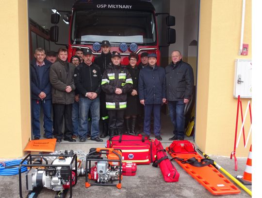 Ochotnicze Straże Pożarne z terenu Gminy Młynary otrzymały nowy sprzęt strażacki