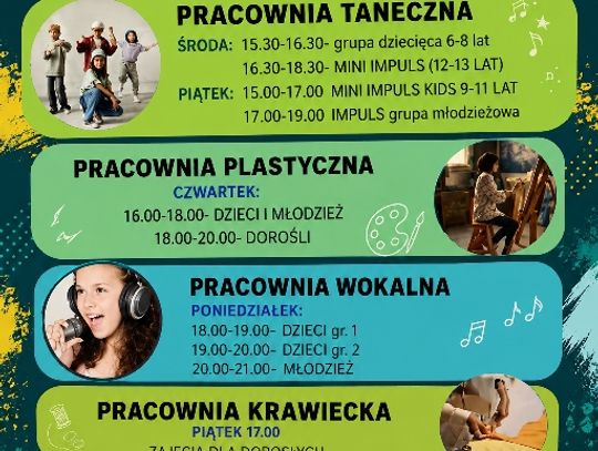 Oferta zajęć w Ośrodku Kultury w Młynarach 2026/2027