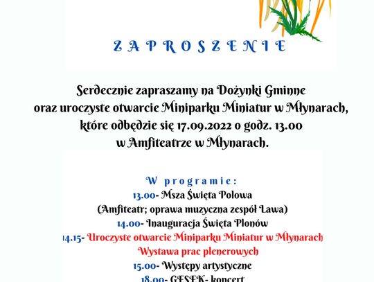 Otwarcie parku miniatur w Młynarach