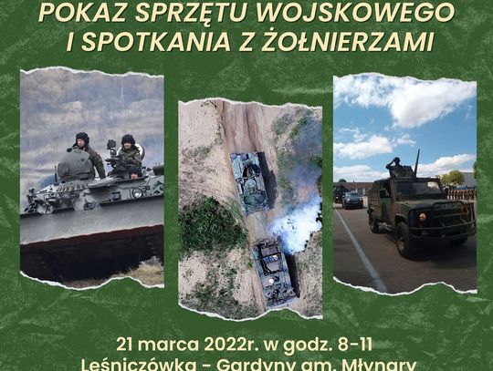 Pokaz sprzętu wojskowego.