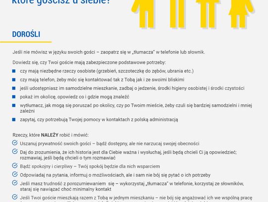 Poradnik dla osób przyjmujących uchodźców z Ukrainy