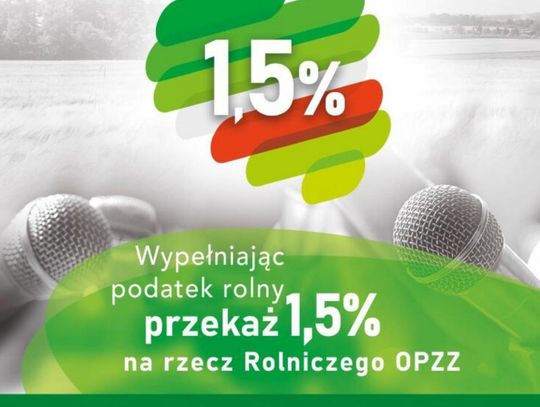 Przekaż 1,5% podatku rolnego do 15 listopada