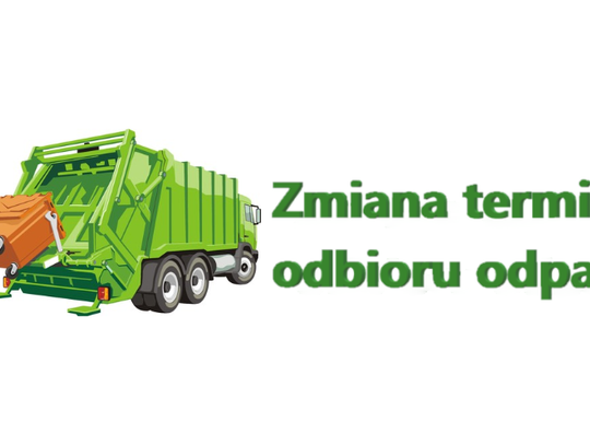 Przesunięcie terminu odbioru odpadów z 16.01. na 17.01.2025 r.