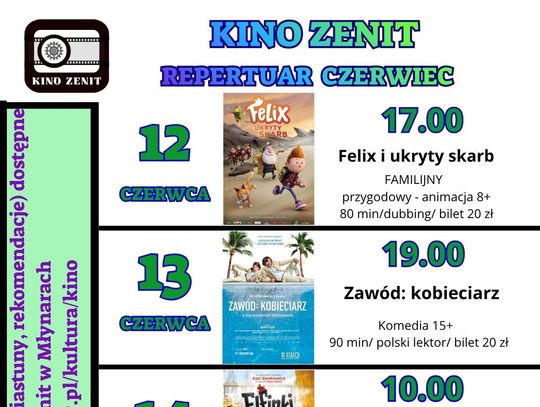 Repertuar Kina Zenit w czerwcu