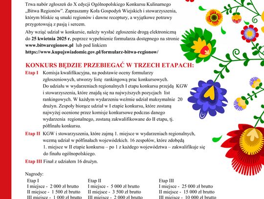 Rusza X edycja Konkursu Kulinarnego "Bitwa Regionów".