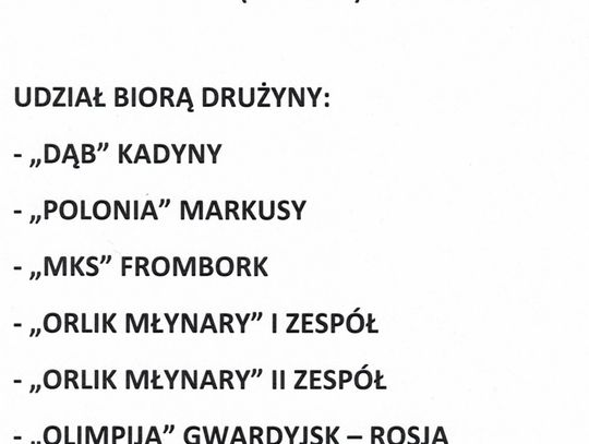 TURNIEJ PIŁKI NOŻNEJ CHŁOPCÓW ROCZNIK 2007 - 2008