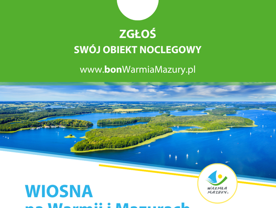 Wiosna na Warmii i Mazurach 2026 – zaproszenie dla obiektów noclegowych.