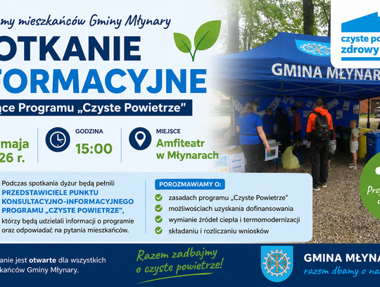 Zapraszamy na stoisko informacyjne Programu „Czyste Powietrze” podczas Pikniku Rodzinnego