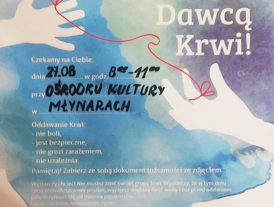 Zostań Honorowym Dawcą Krwi.