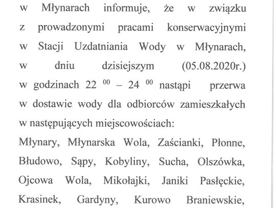 ZWiK: Przerwa w dostawie wody ZWiK: Przerwa w dostawie wody