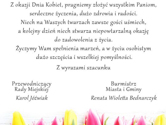 Życzenia z okazji Dnia Kobiet