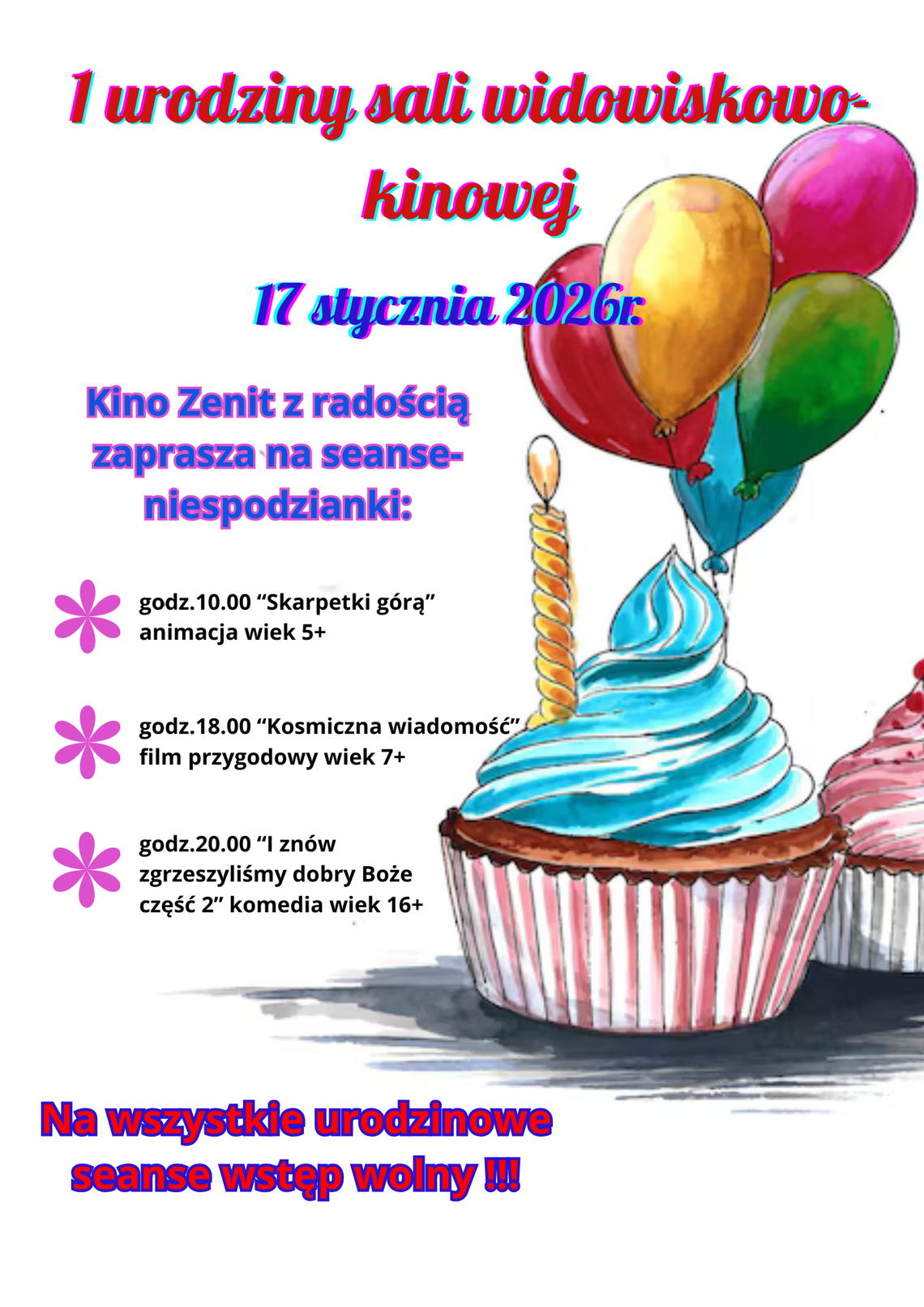 1 urodziny sali widowiskowo-kinowej