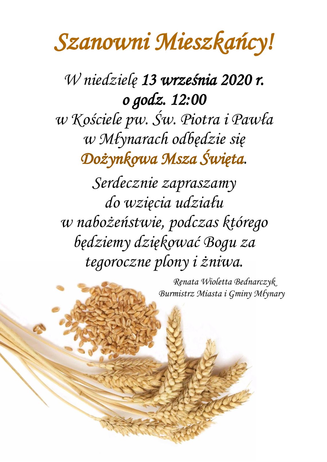 Dożynkowa Masza Święta Dożynkowa Masza Święta