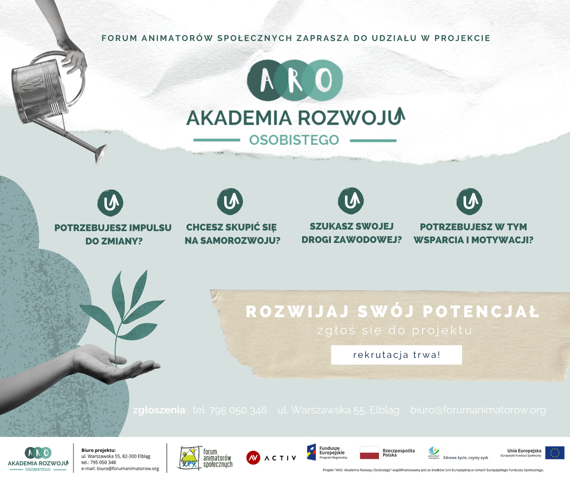 III nabór kandydatów do projektu „ARO - Akademia Rozwoju Osobistego” III nabór kandydatów do projektu „ARO - Akademia Rozwoju Osobistego”