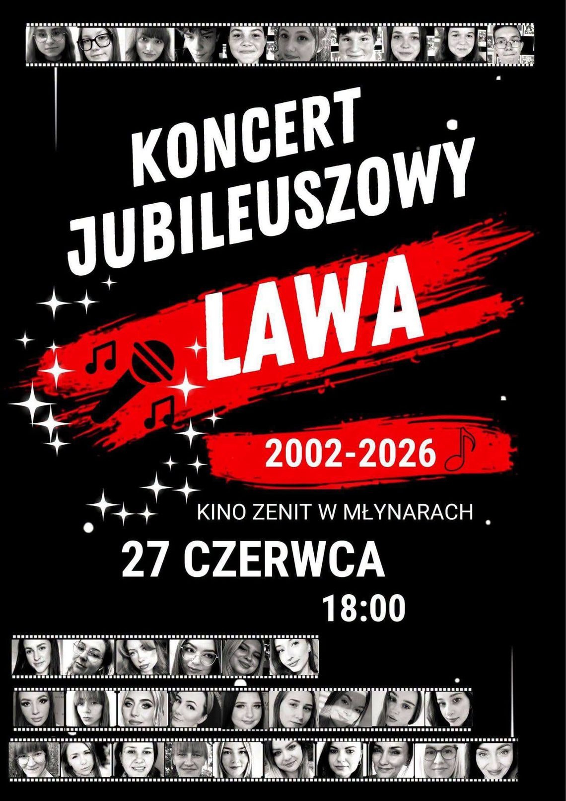 Jubileuszowy koncert ZESPOŁU LAWA - 27.06.2026 Jubileuszowy koncert ZESPOŁU LAWA - 27.06.2026