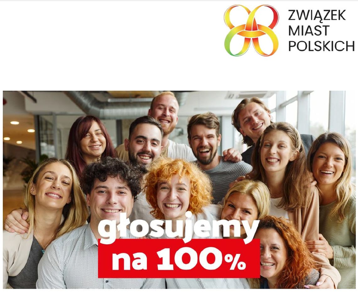 Kampania społeczna " głosujemy na 100%" Kampania społeczna " głosujemy na 100%"