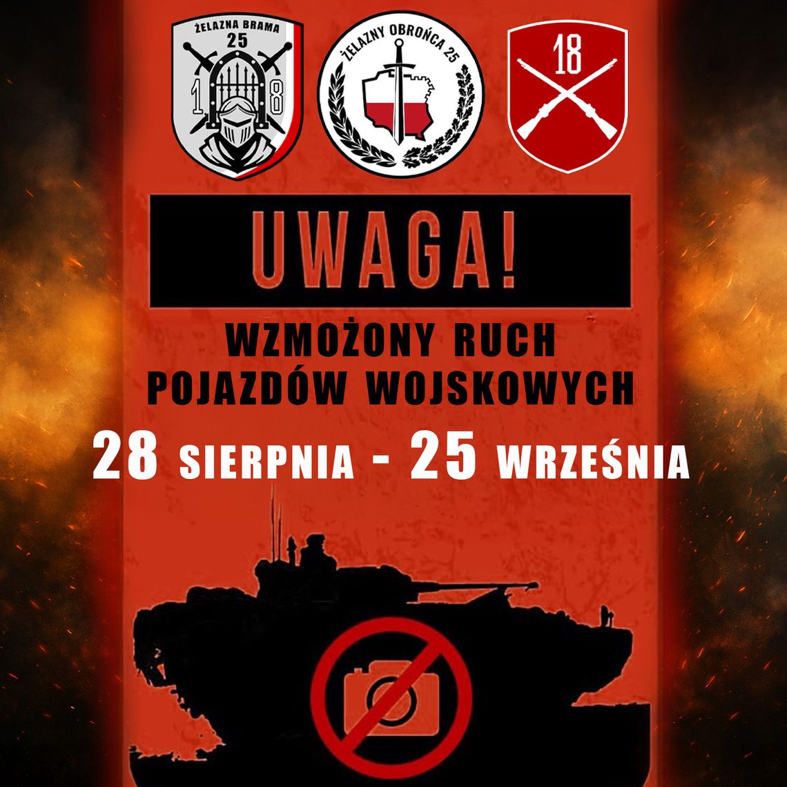 Komunikat- ćwiczenia wojskowe. Komunikat- ćwiczenia wojskowe.