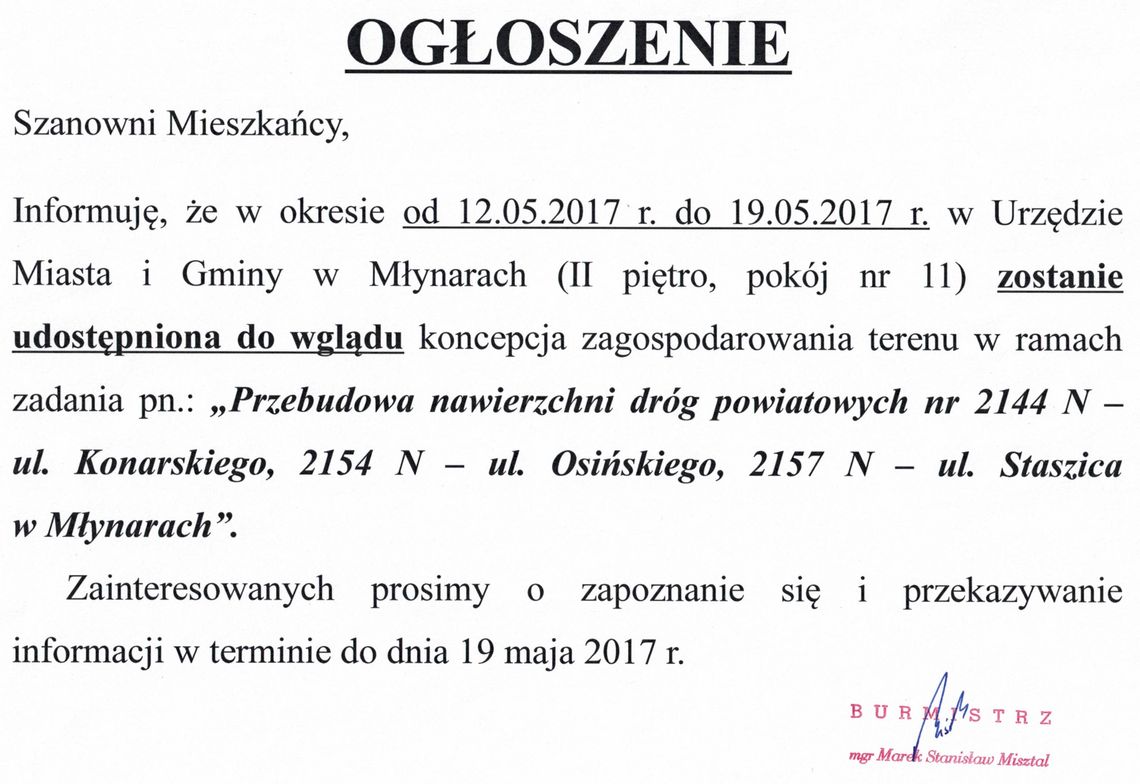 Ogłoszenie