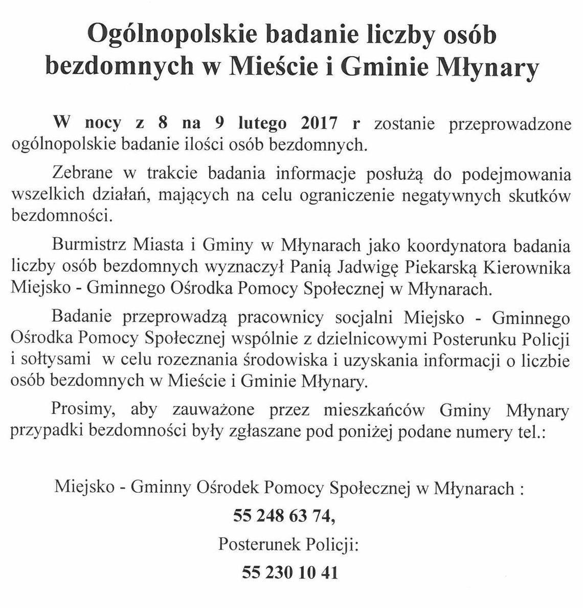 Ogólnopolskie badanie liczby osób bezdomnych