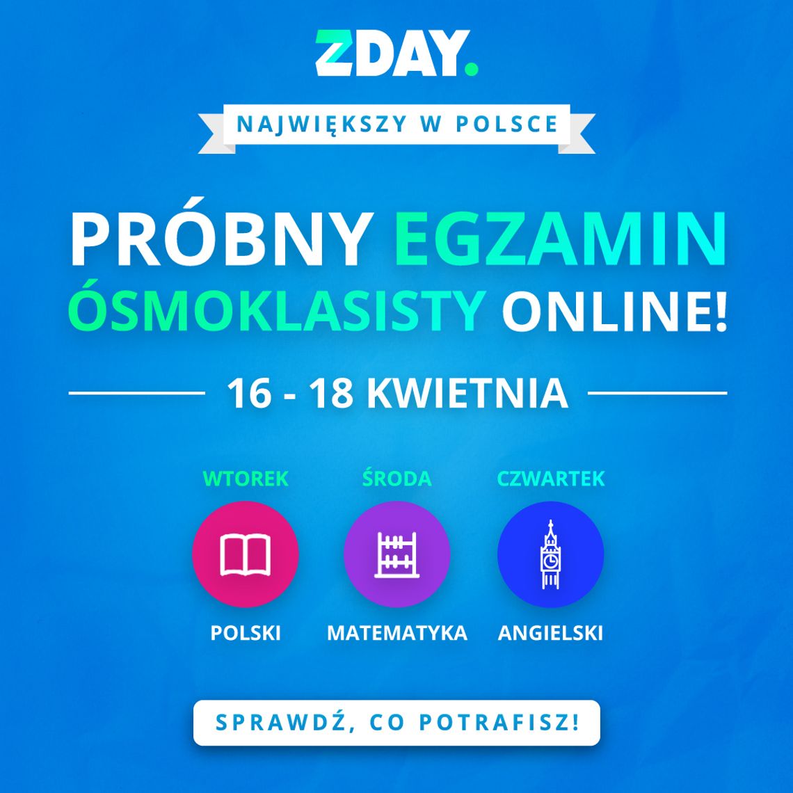 Próbny egzamin ósmoklasisty! Sprawdź, co potrafisz. Próbny egzamin ósmoklasisty! Sprawdź, co potrafisz.