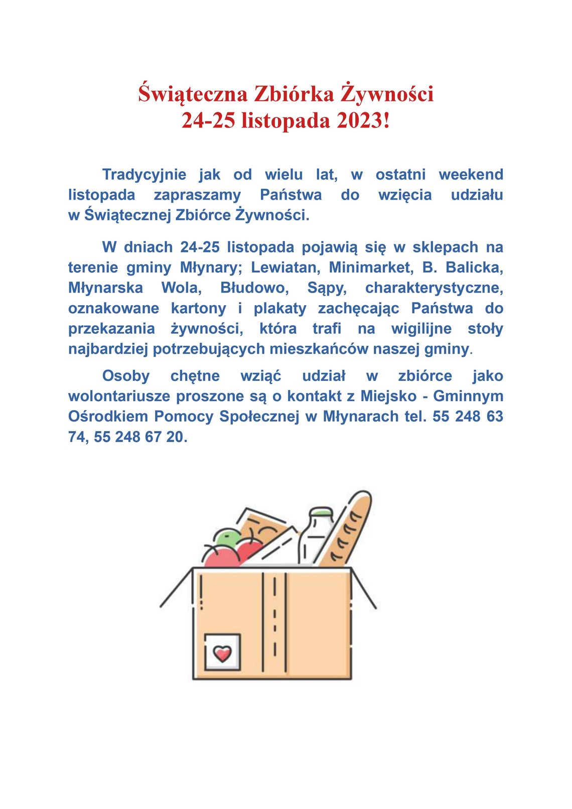 Świąteczna Zbiórka Żywności.