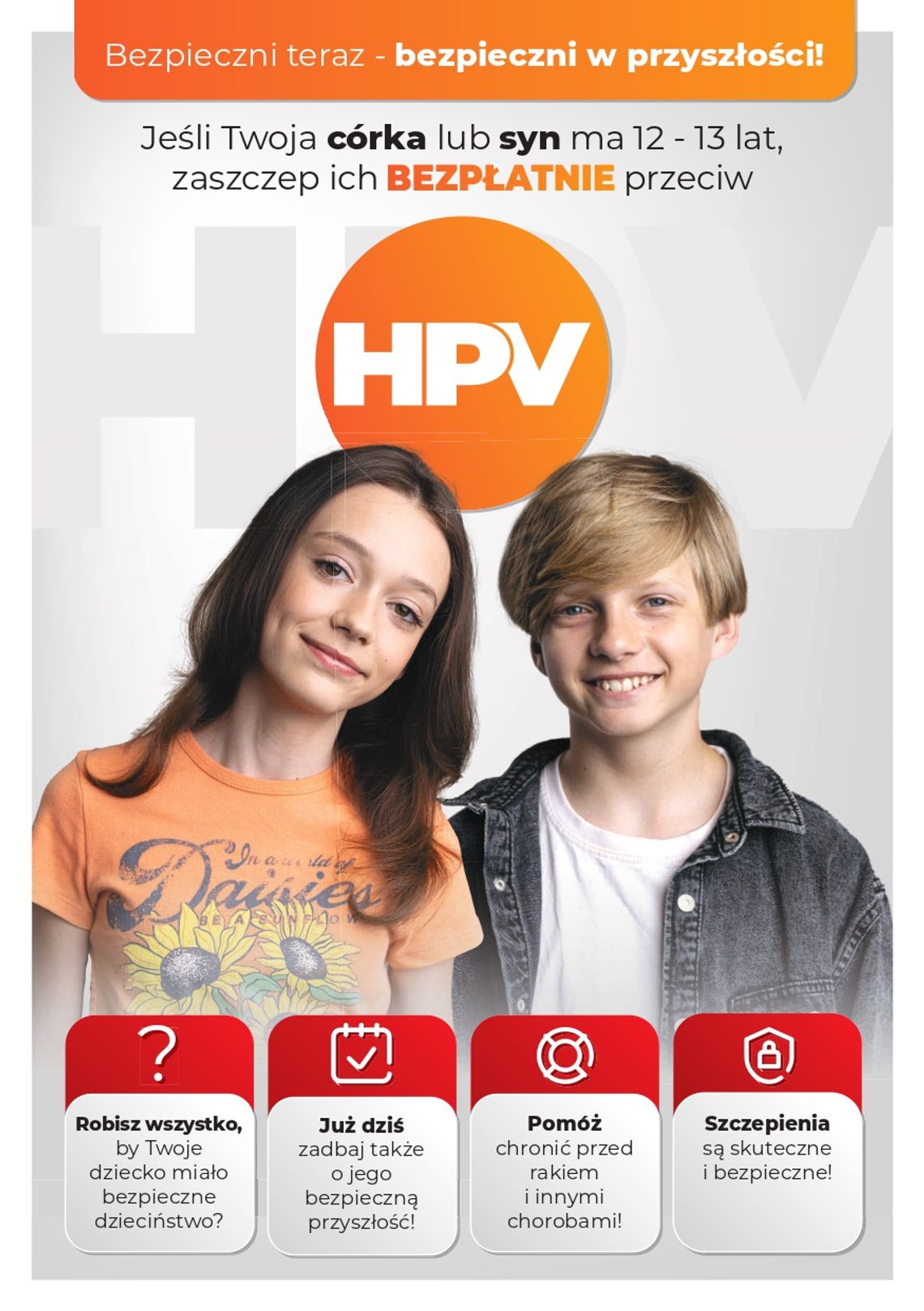 Szczepienia przeciwko HPV dla dzieci w wieku 12 i 13 lat Szczepienia przeciwko HPV dla dzieci w wieku 12 i 13 lat
