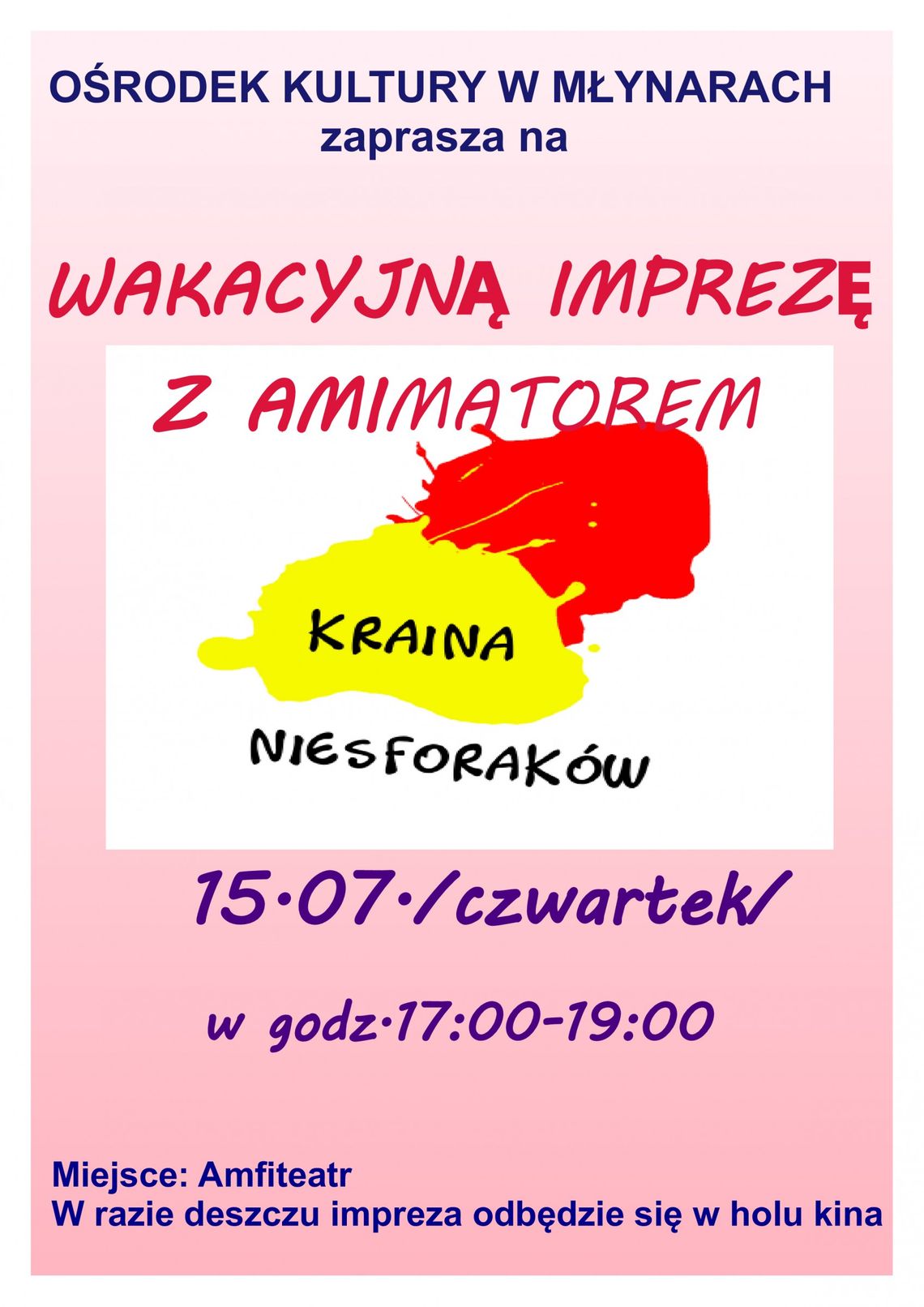 Wakacyjna impreza z animatorem  Wakacyjna impreza z animatorem