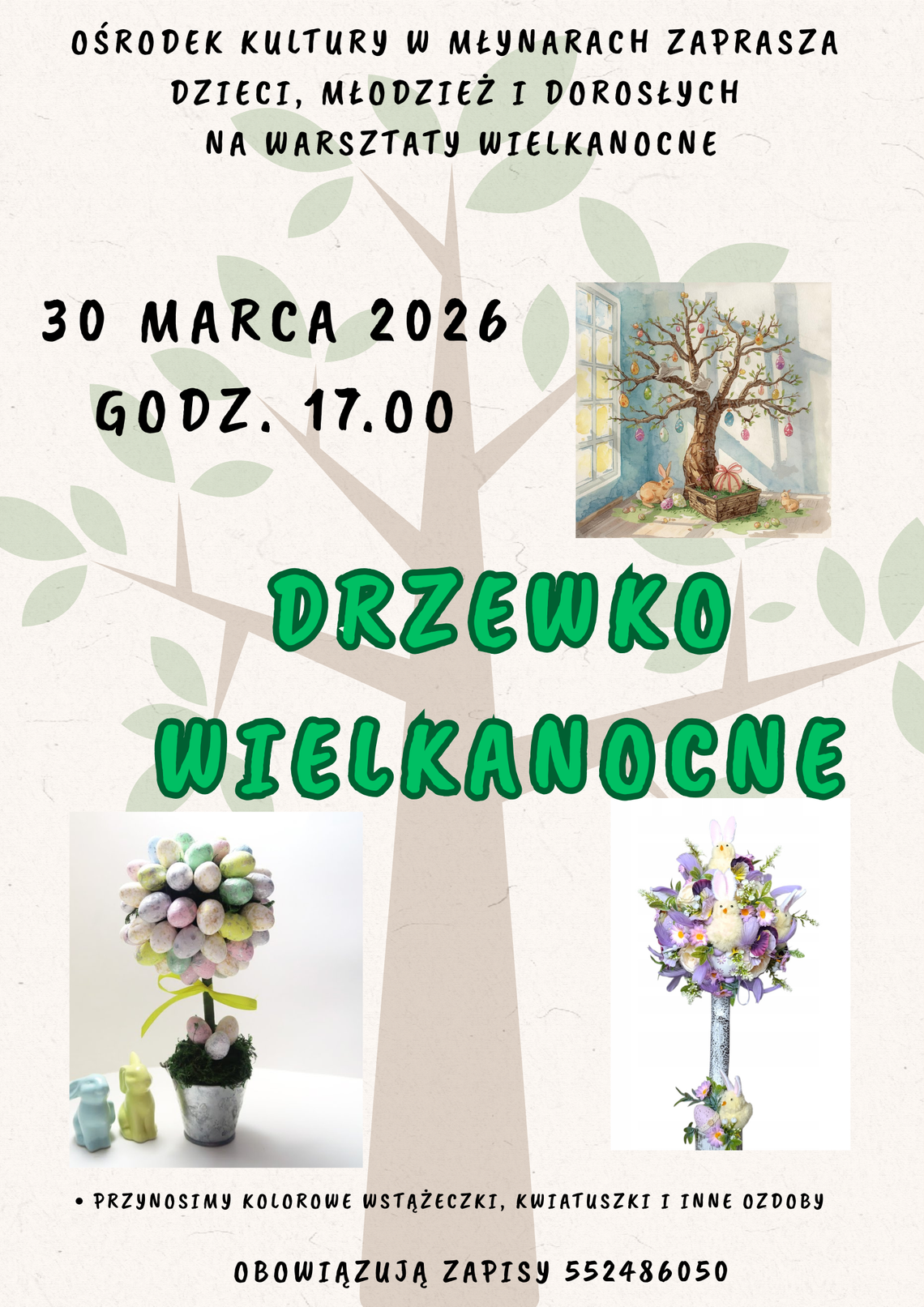 WARSZTATY WIELKANOCNE! Stwórz z nami niezwykłe drzewko wielkanocne.