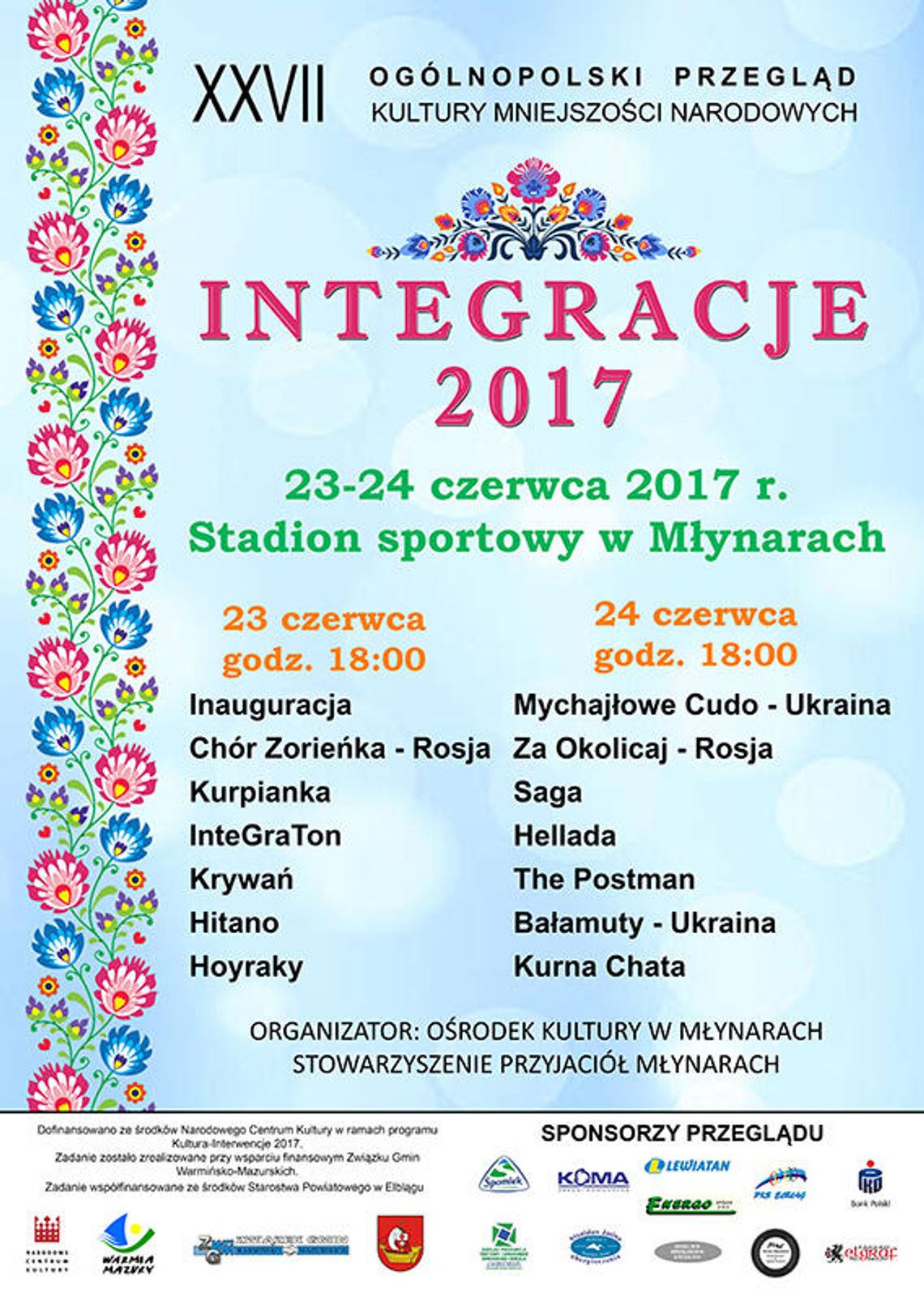 XXVII Ogółnopolski Przegląd Kultury Mniejszości Narodowych INTEGRACJE 2017