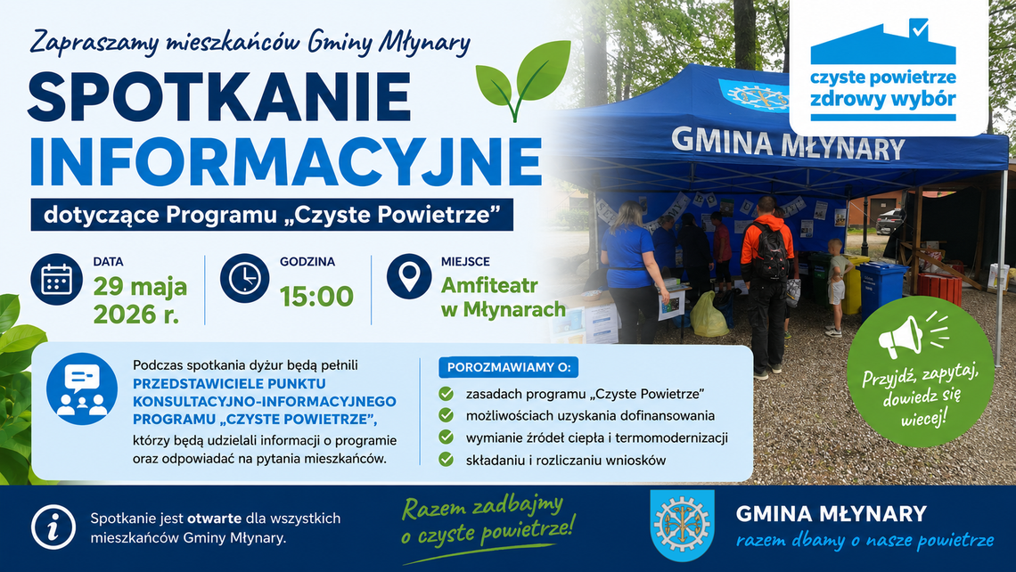 Zapraszamy na stoisko informacyjne Programu „Czyste Powietrze” podczas Pikniku Rodzinnego