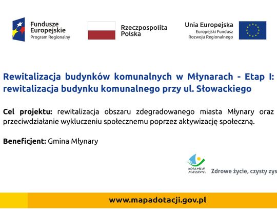 Rewitalizacja budynku komunalnego przy ul. Słowackiego w Młynarach Rewitalizacja budynku komunalnego przy ul. Słowackiego w Młynarach